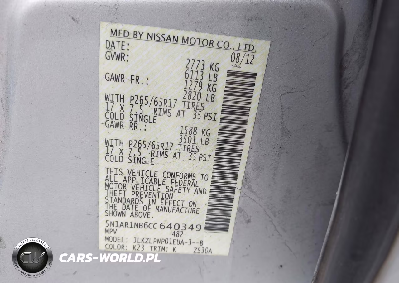 2012 Nissan Pathfinder Silver VIN:5N1AR1NB6CC640349 - 9