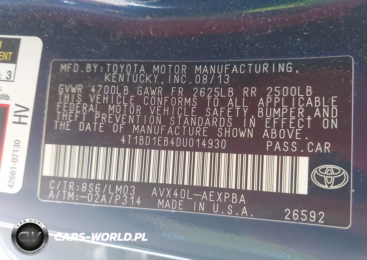 2013 Toyota Avalon Hybrid Limited VIN:4T1BD1EB4DU014930 - 9