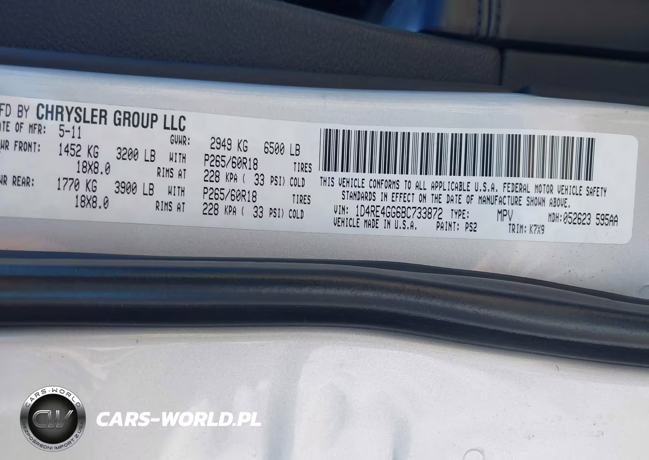2011 Dodge Durango Crew VIN:1D4RE4GG6BC733872 - 9