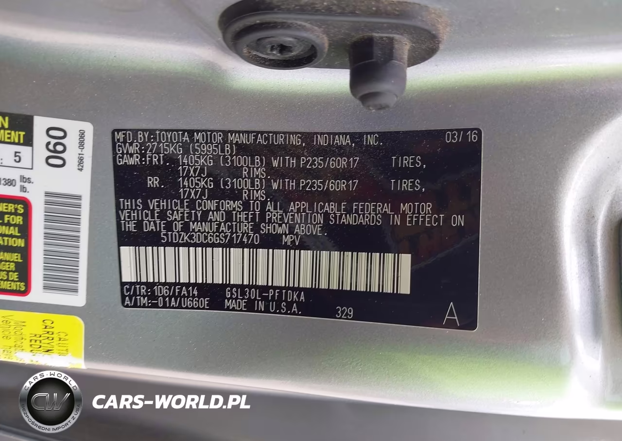 2016 Toyota Sienna L 7 Passenger VIN:5TDZK3DC6GS717470 - 9