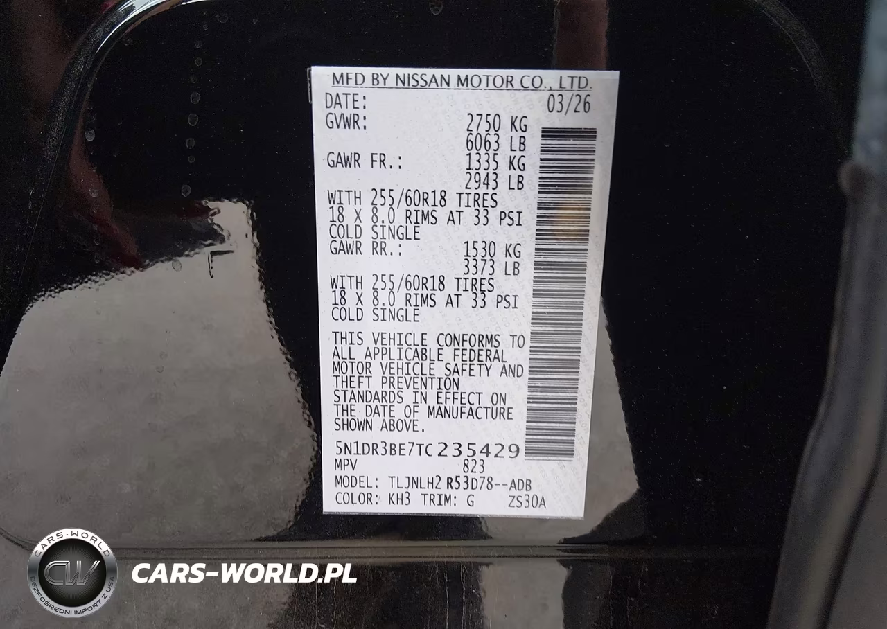 2026 Nissan Pathfinder Sv VIN:5N1DR3BE7TC235429 - 9