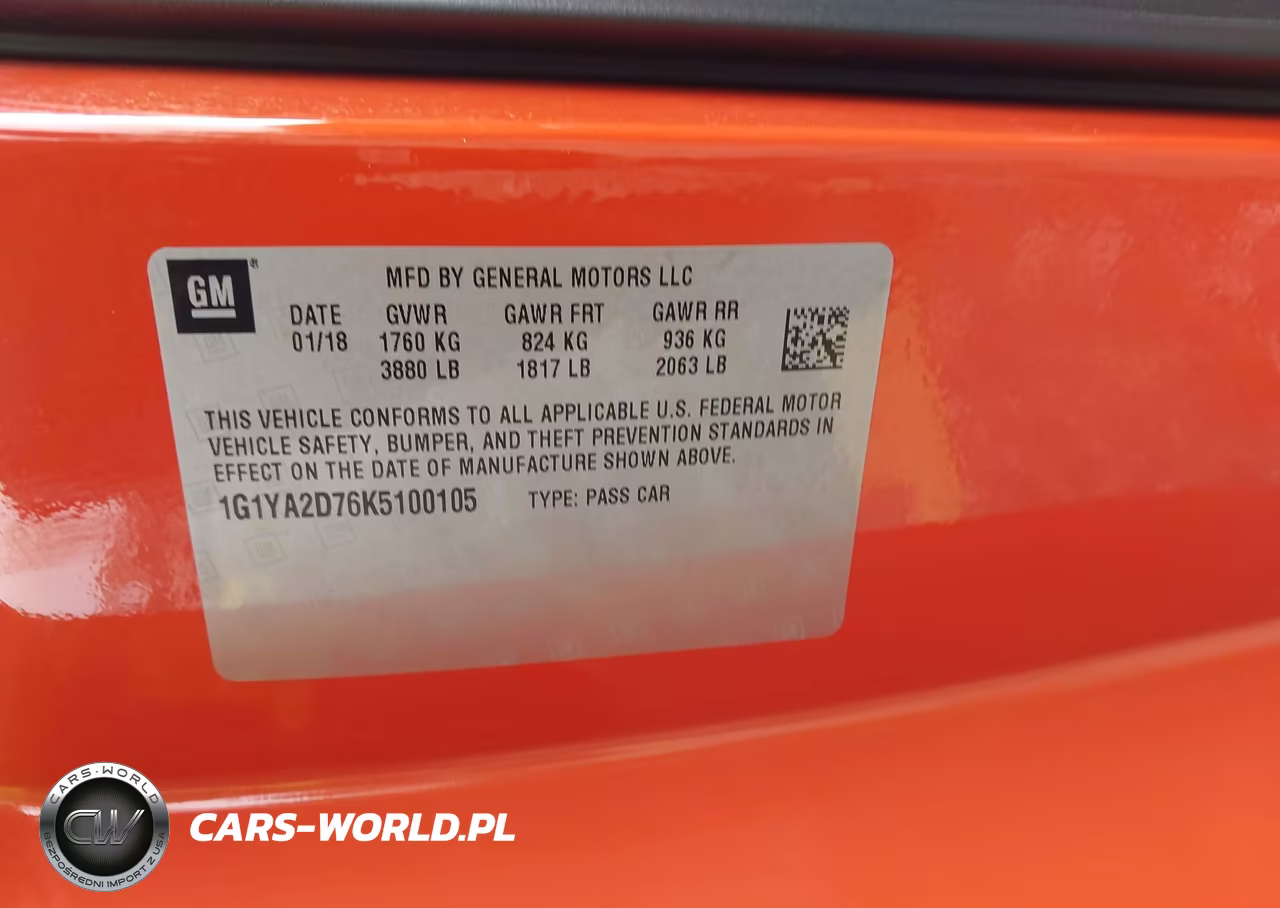 2019 Chevrolet Corvette Stingray VIN:1G1YA2D76K5100105 - 9