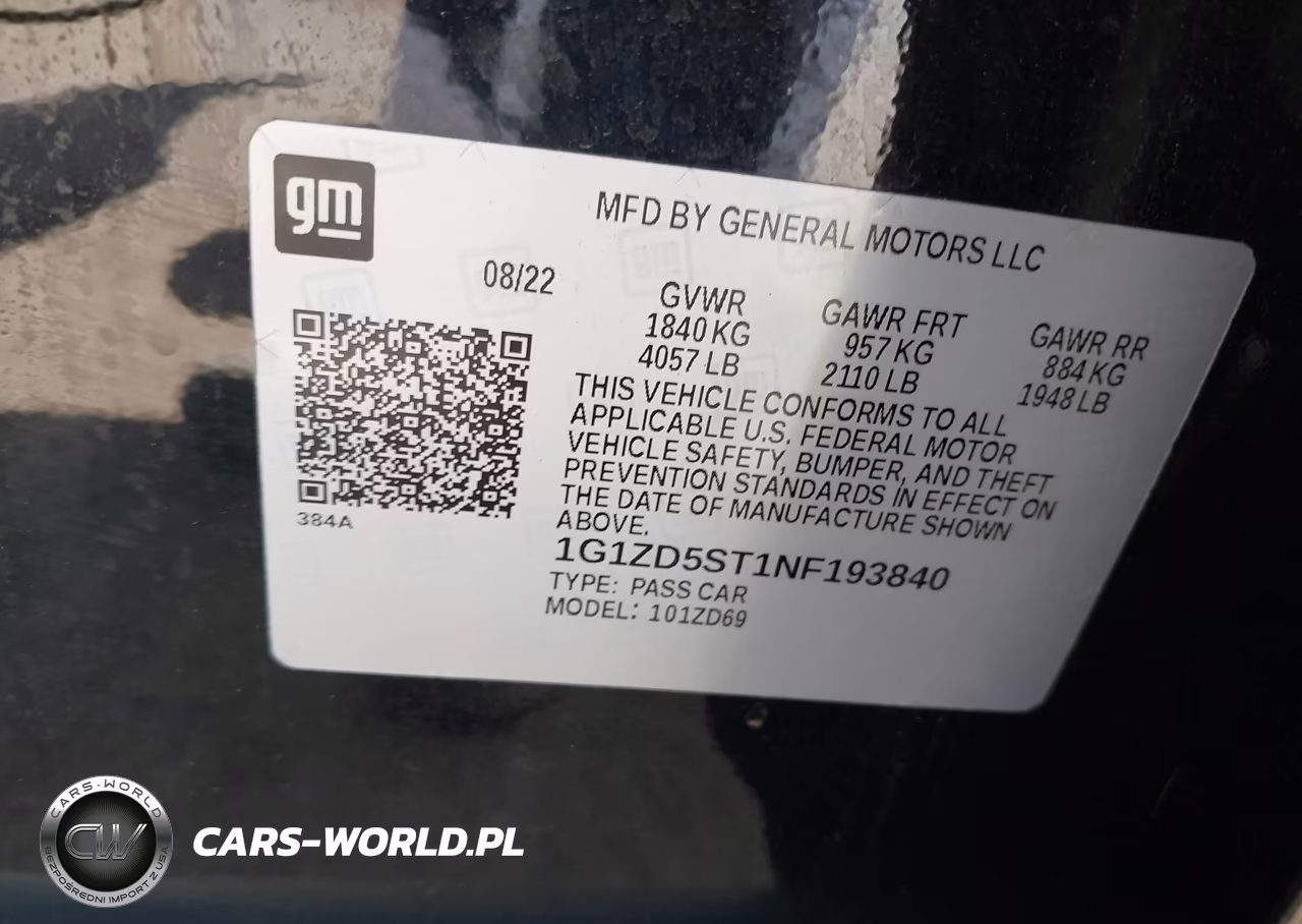 2022 Chevrolet Malibu Fwd Lt VIN:1G1ZD5ST1NF193840 - 9