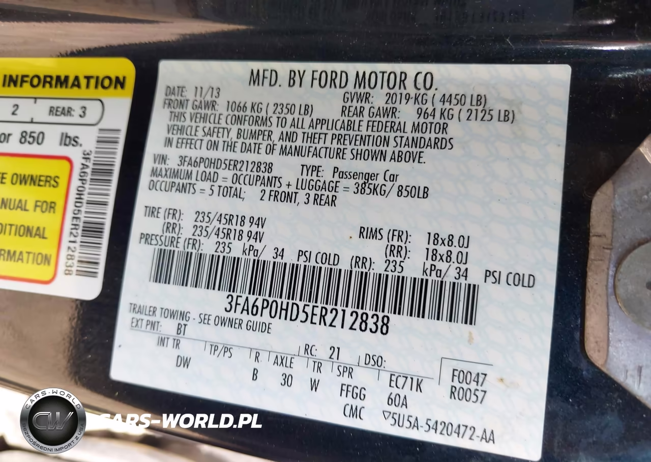 2014 Ford Fusion Se VIN:3FA6P0HD5ER212838 - 9