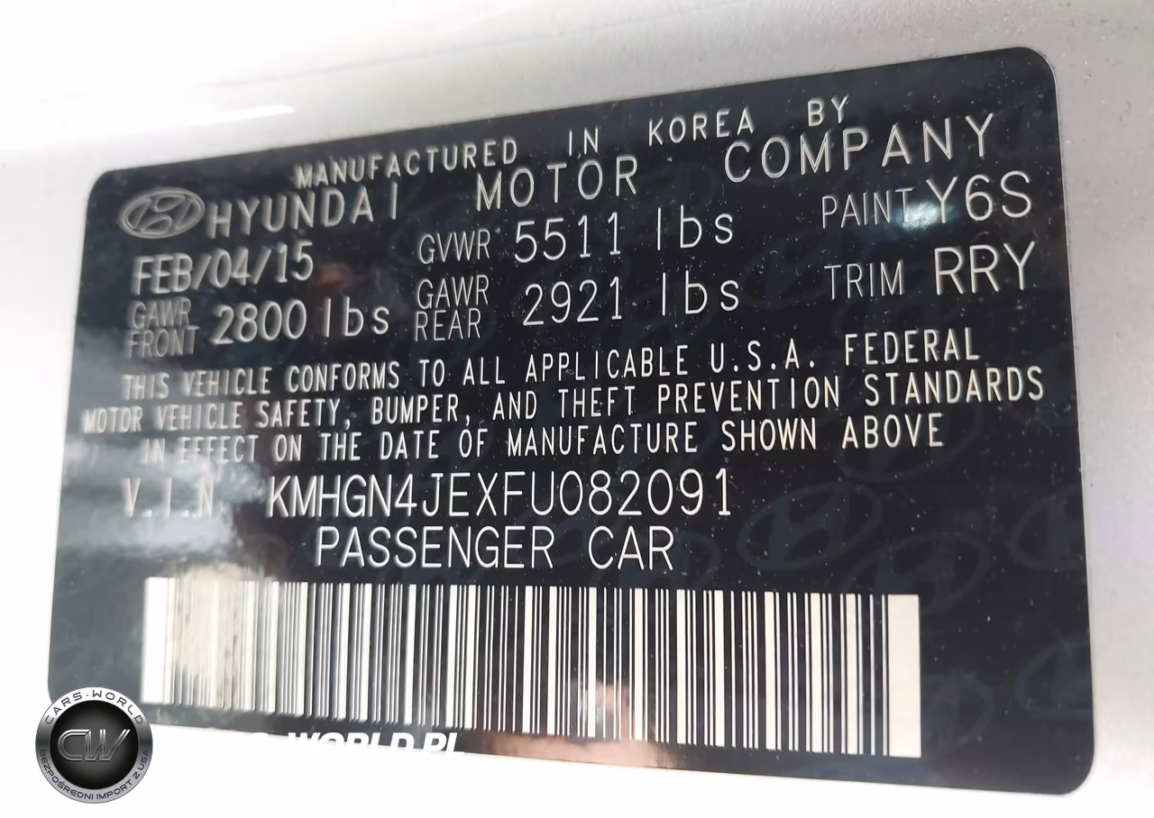 2015 Hyundai Genesis 3.8 VIN:KMHGN4JEXFU082091 - 9