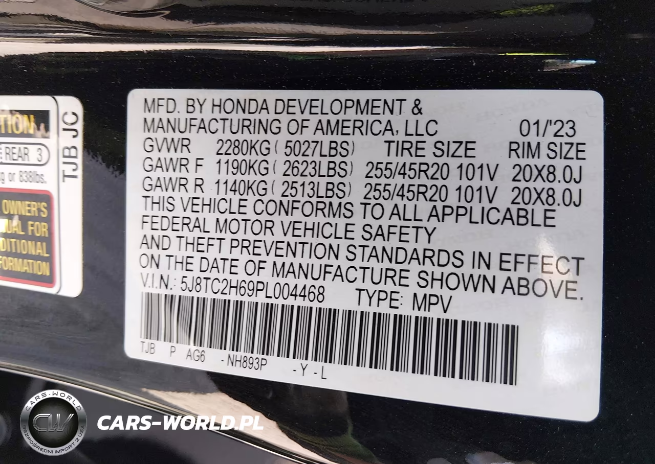 2023 Acura Rdx A-Spec Package VIN:5J8TC2H69PL004468 - 9