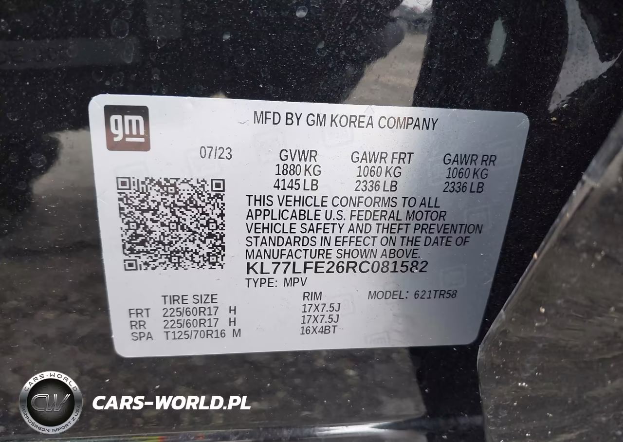 2024 Chevrolet Trax Fwd Sp VIN:KL77LFE26RC081582 - 9