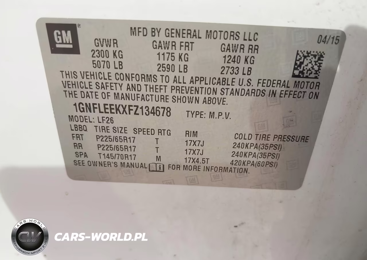 2015 Chevrolet Equinox Ls VIN:1GNFLEEKXFZ134678 - 9
