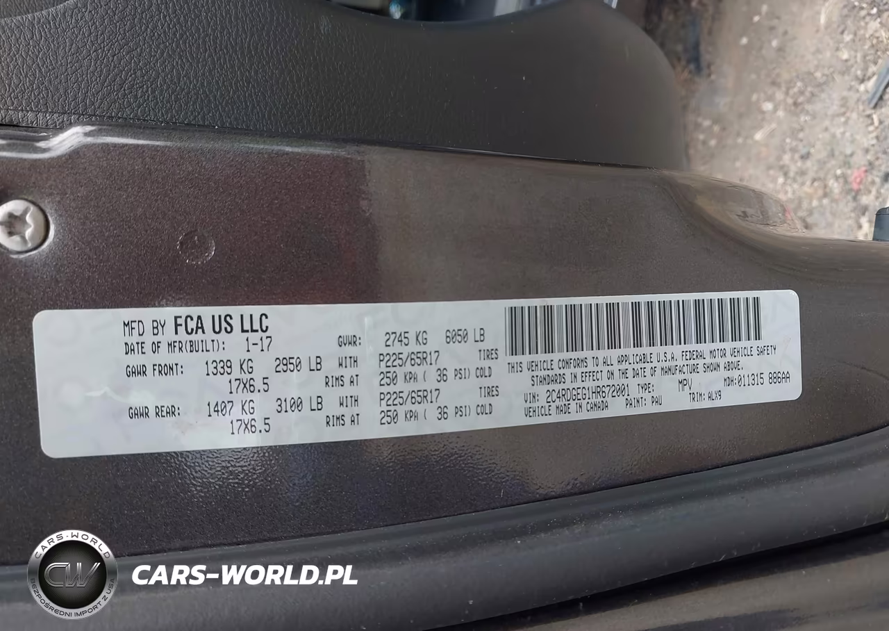 2017 Dodge Grand Caravan Gt VIN:2C4RDGEG1HR672001 - 9