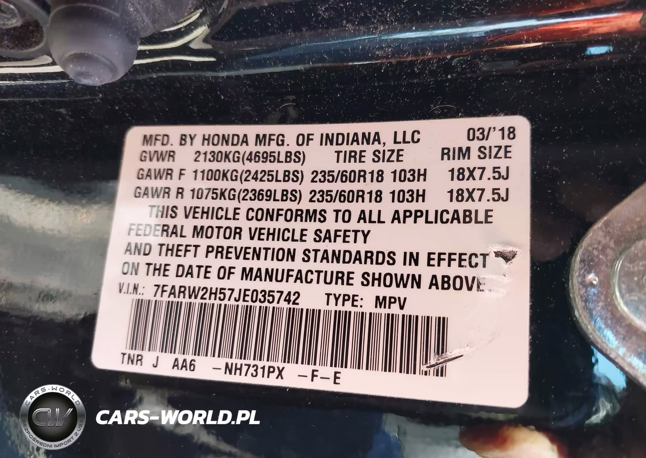 2018 Honda Cr-V Ex VIN:7FARW2H57JE035742 - 9