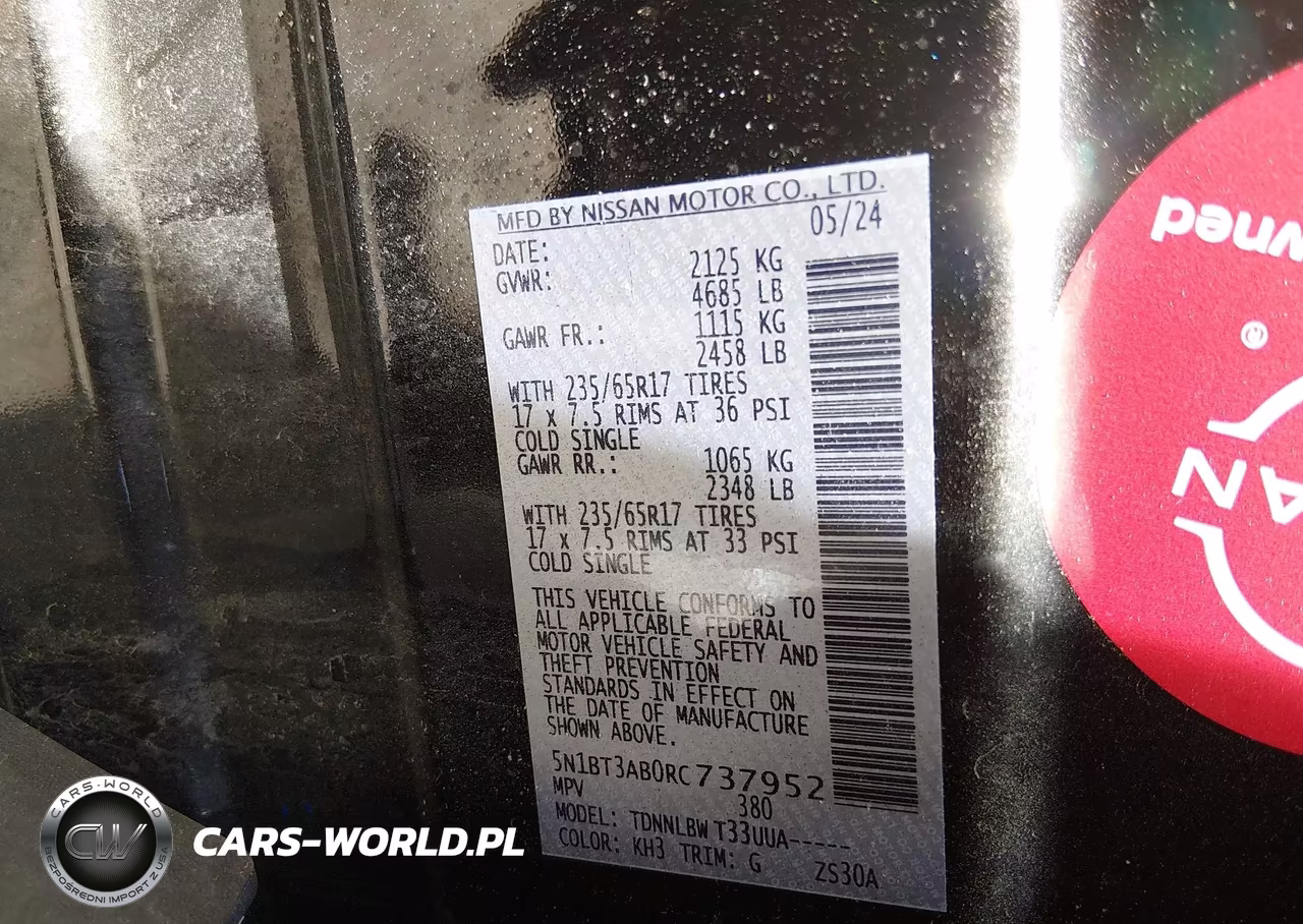 2024 Nissan Rogue S Intelligent Awd VIN:5N1BT3AB0RC737952 - 9