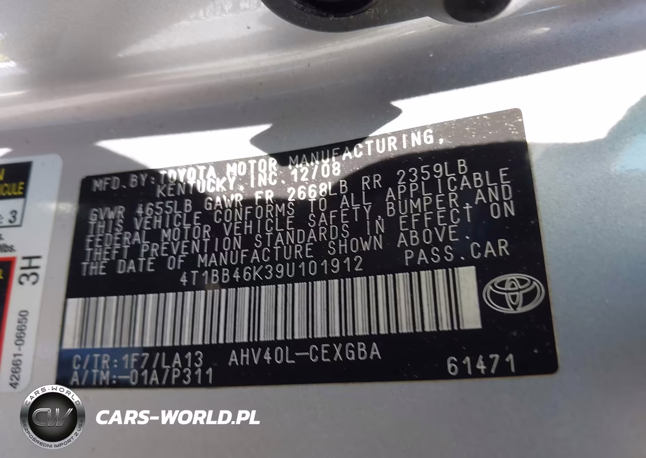 2009 Toyota Camry Hybrid VIN:4T1BB46K39U101912 - 9