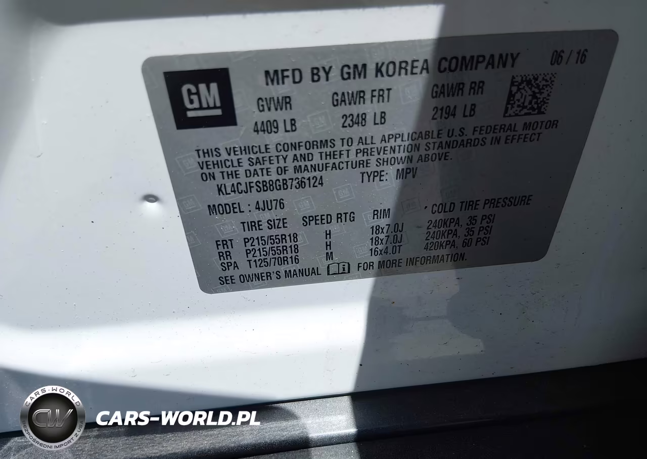 2016 Buick Encore Convenience VIN:KL4CJFSB8GB736124 - 9