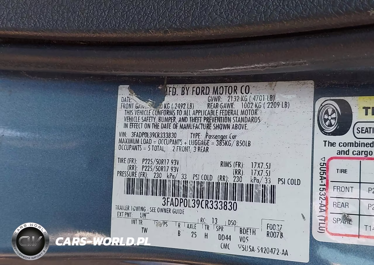 2012 Ford Fusion Hybrid VIN:3FADP0L39CR333830 - 9
