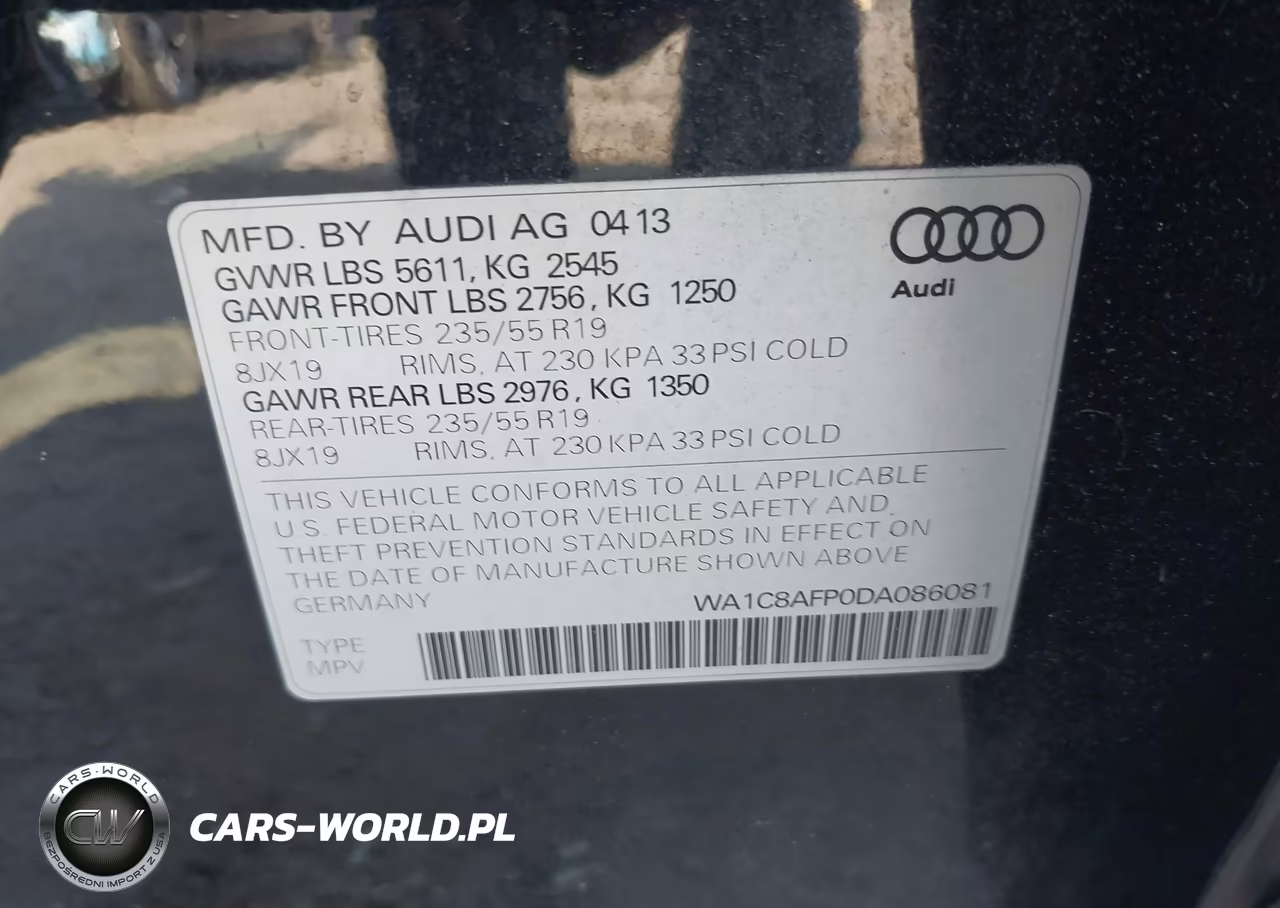 2013 Audi Q5 Hybrid 2.0T Prestige VIN:WA1C8AFP0DA086081 - 9