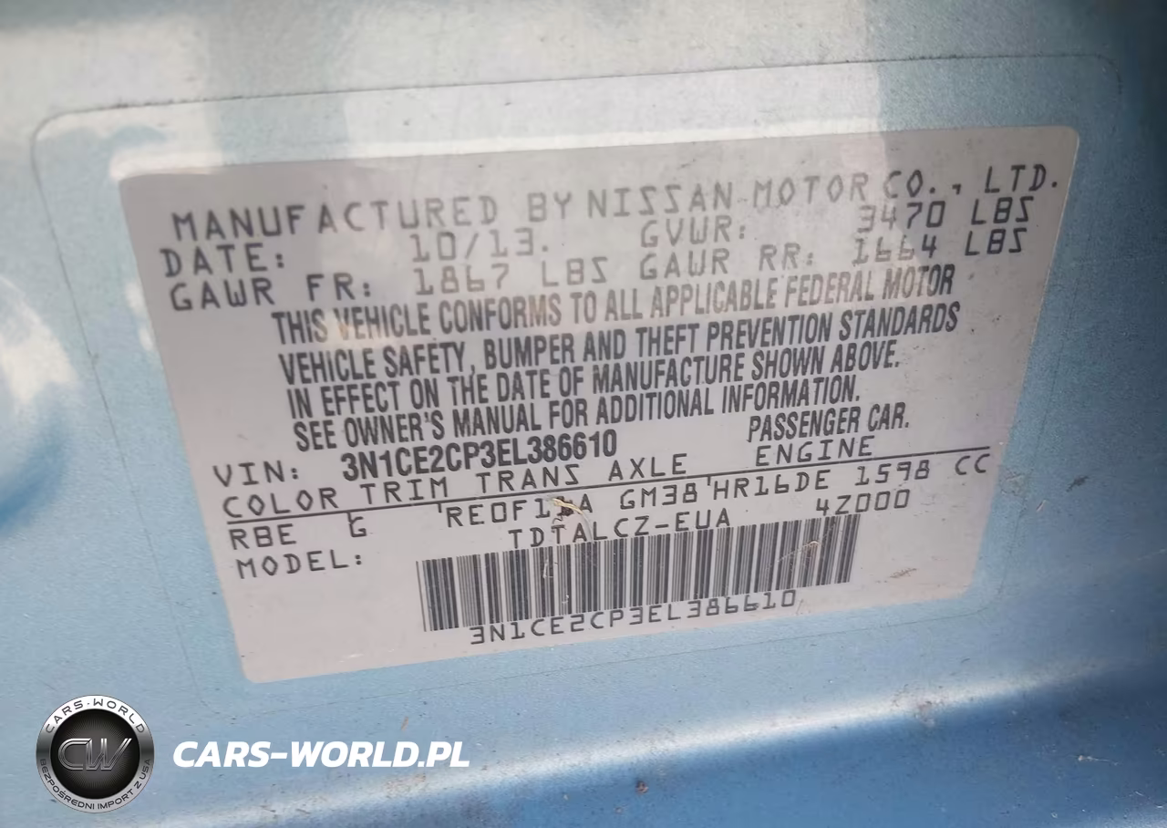 2014 Nissan Versa Note S Plus VIN:3N1CE2CP3EL386610 - 9