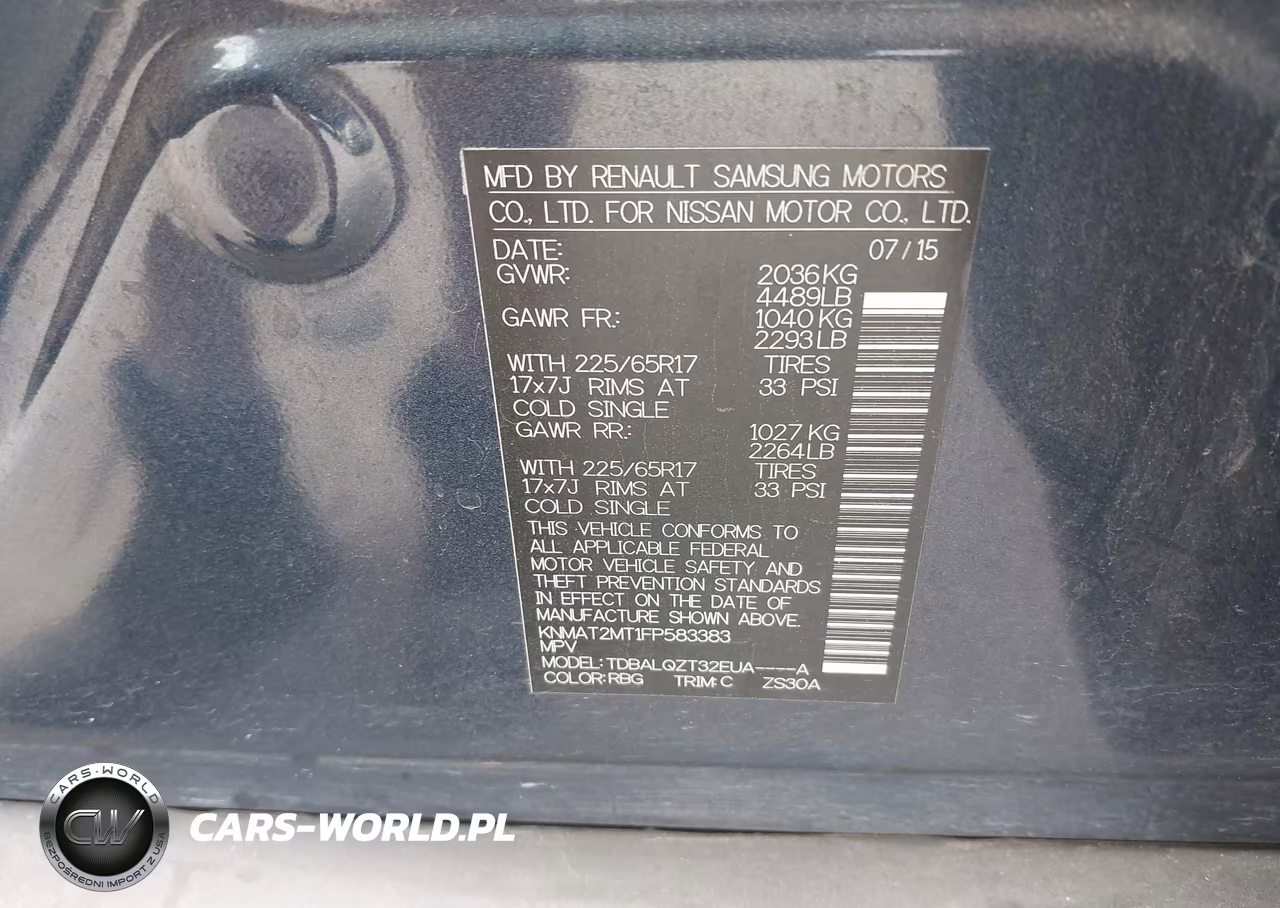 2015 Nissan Rogue Sv VIN:KNMAT2MT1FP583383 - 9