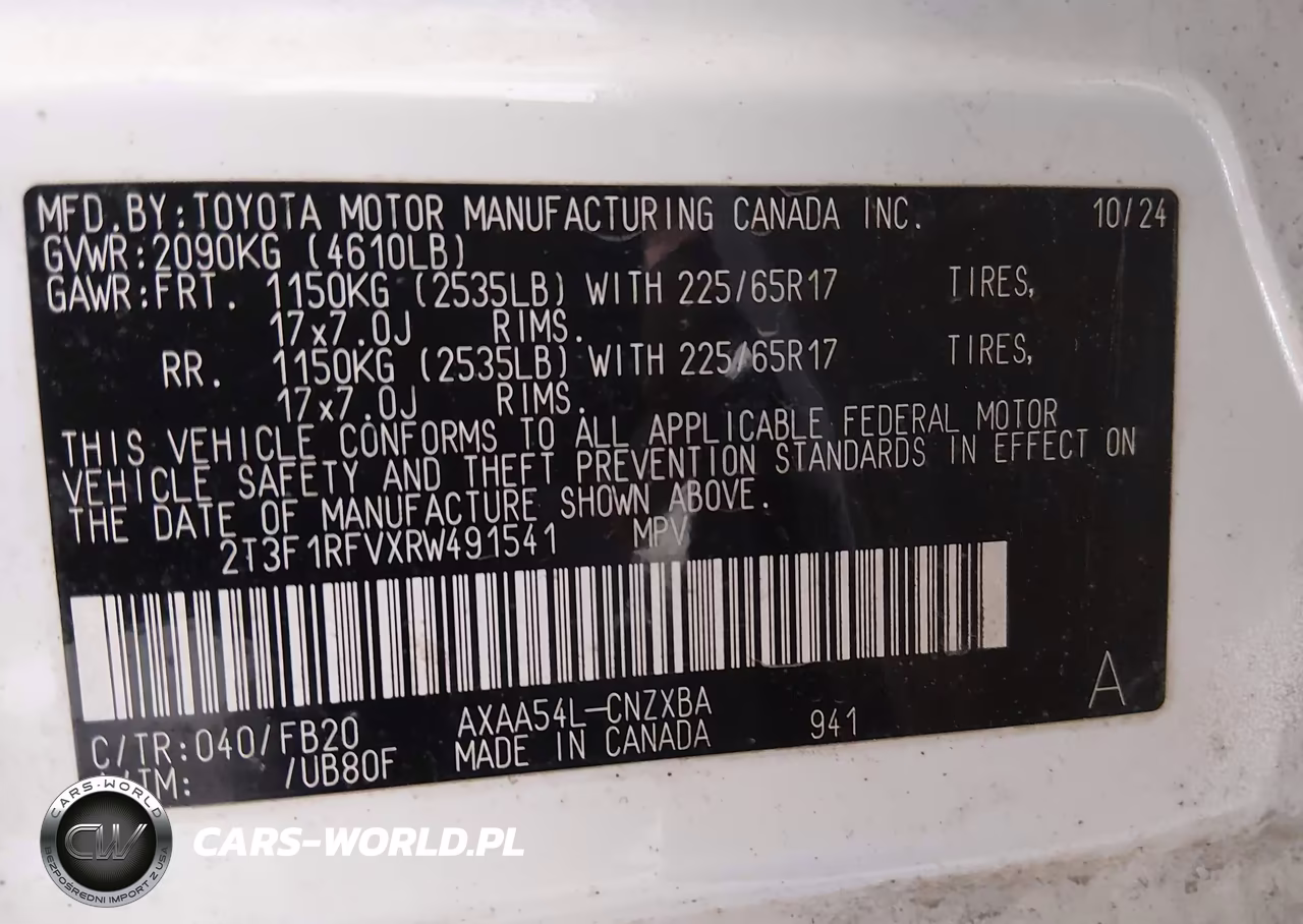 2024 Toyota Rav4 Le VIN:2T3F1RFVXRW491541 - 9