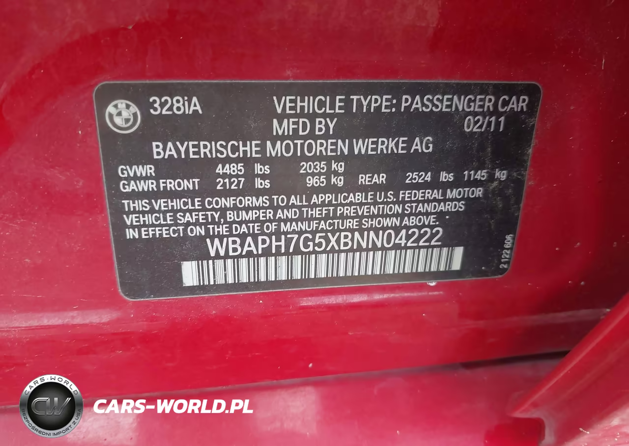 2011 BMW 328I VIN:WBAPH7G5XBNN04222 - 9