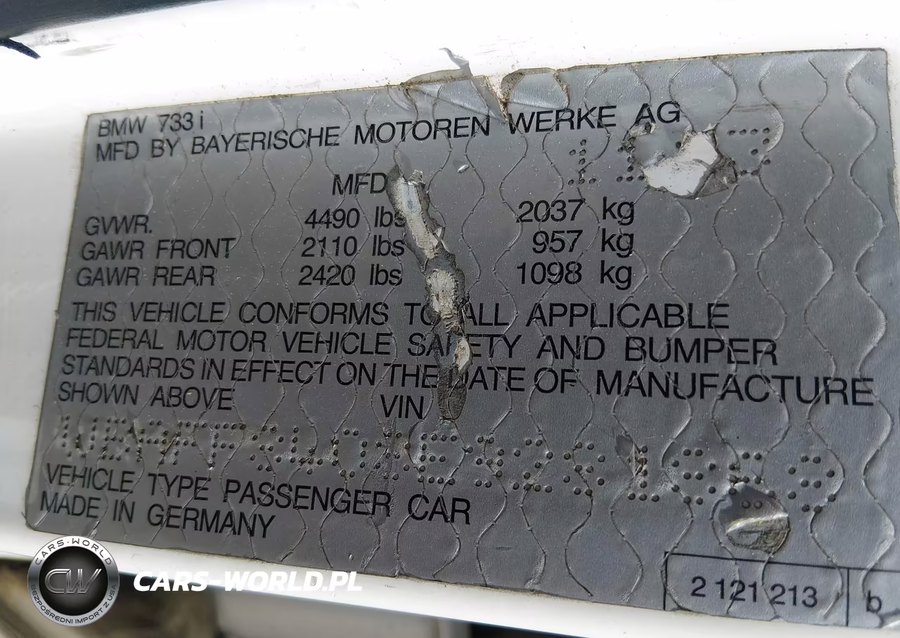 1984 BMW 733 I Automatic VIN:WBAFF8408E9281868 - 9
