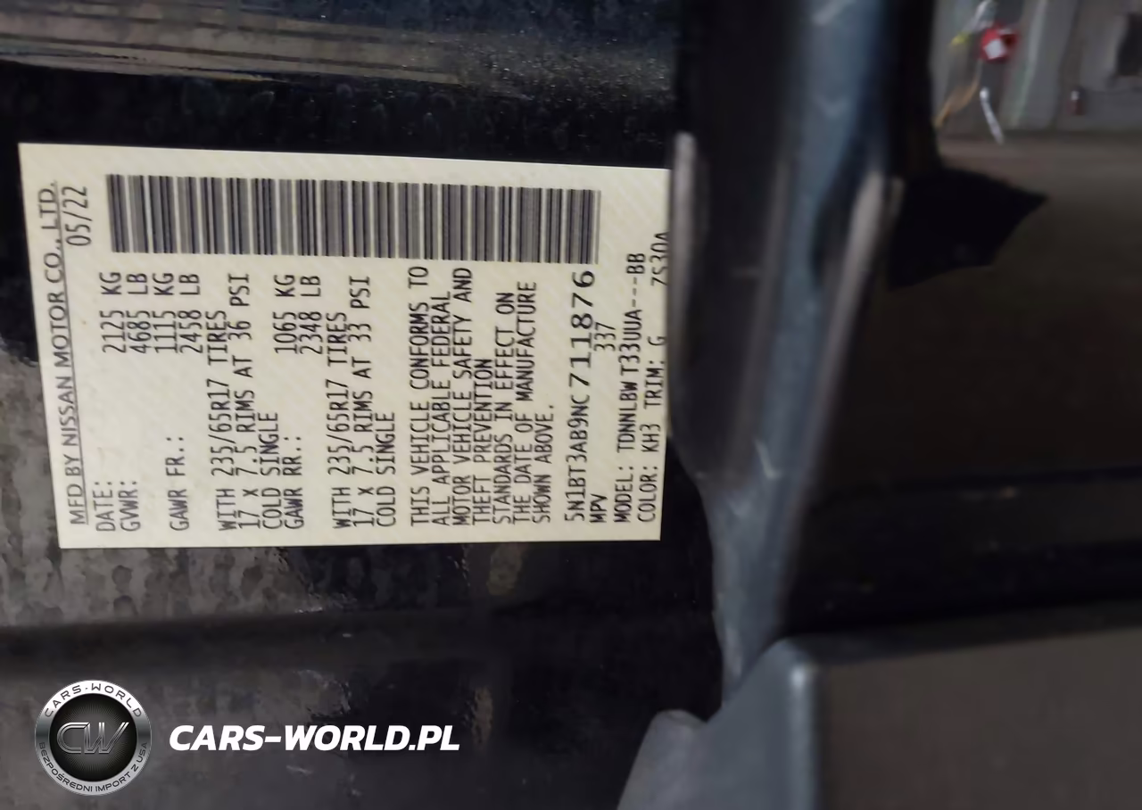 2022 Nissan Rogue S Intelligent Awd VIN:5N1BT3AB9NC711876 - 9