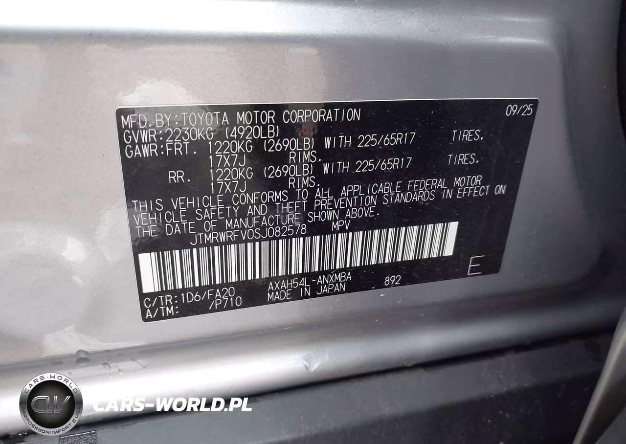 2025 Toyota Rav4 Hybrid Xle VIN:JTMRWRFV0SJ082578 - 9