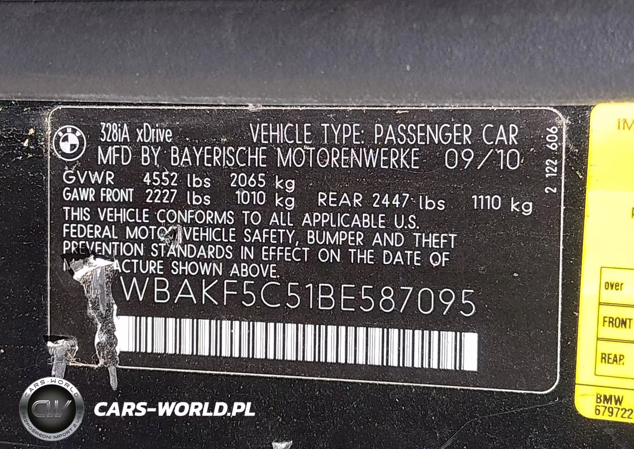 2011 BMW 328I xDrive VIN:WBAKF5C51BE587095 - 9