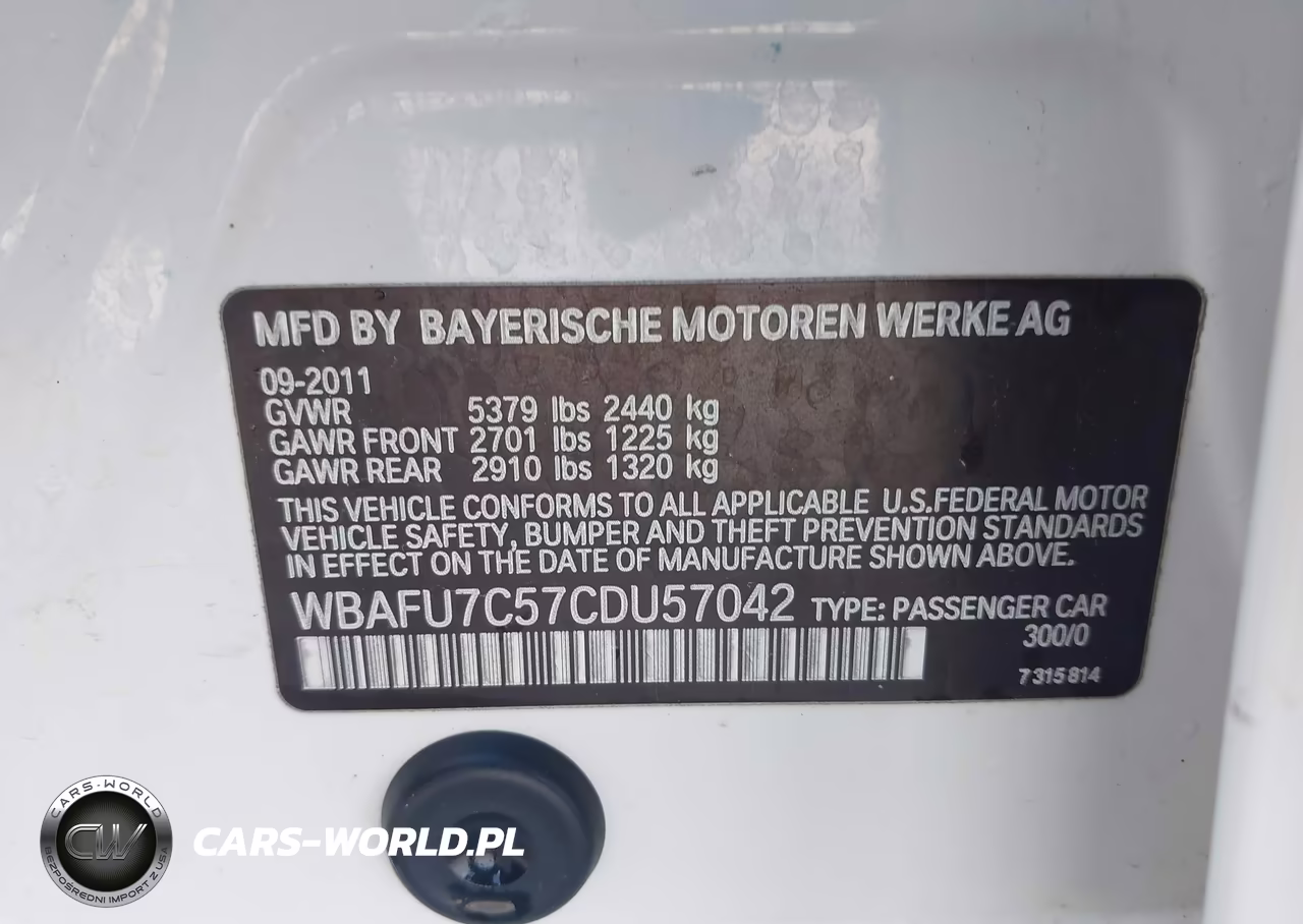 2012 BMW 535I xDrive VIN:WBAFU7C57CDU57042 - 9