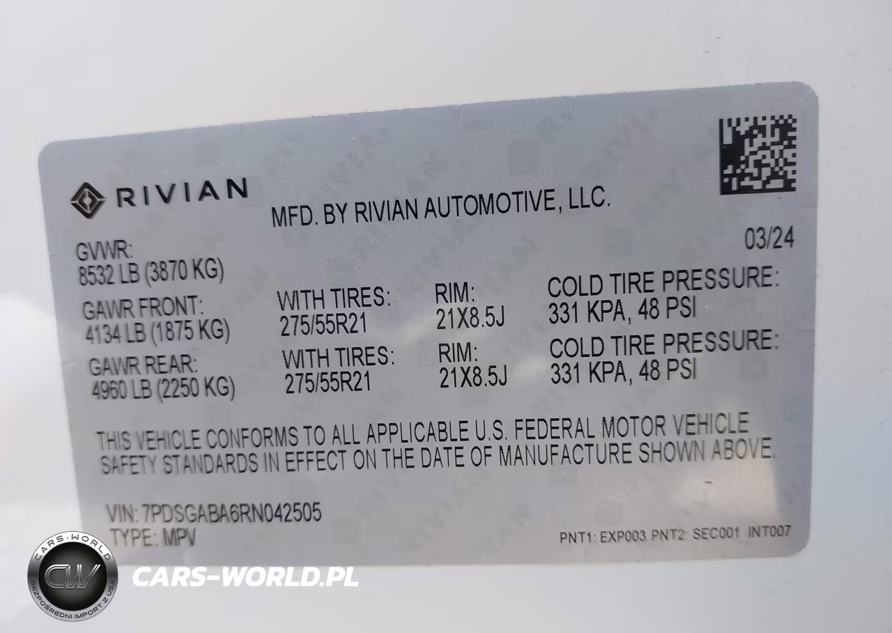 2024 Rivian R1S Adventure Quad Motor Large Pack VIN:7PDSGABA6RN042505 - 9