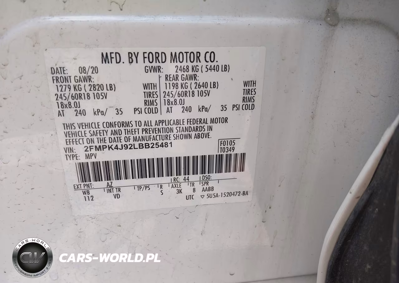2020 Ford Edge Sel VIN:2FMPK4J92LBB25481 - 9