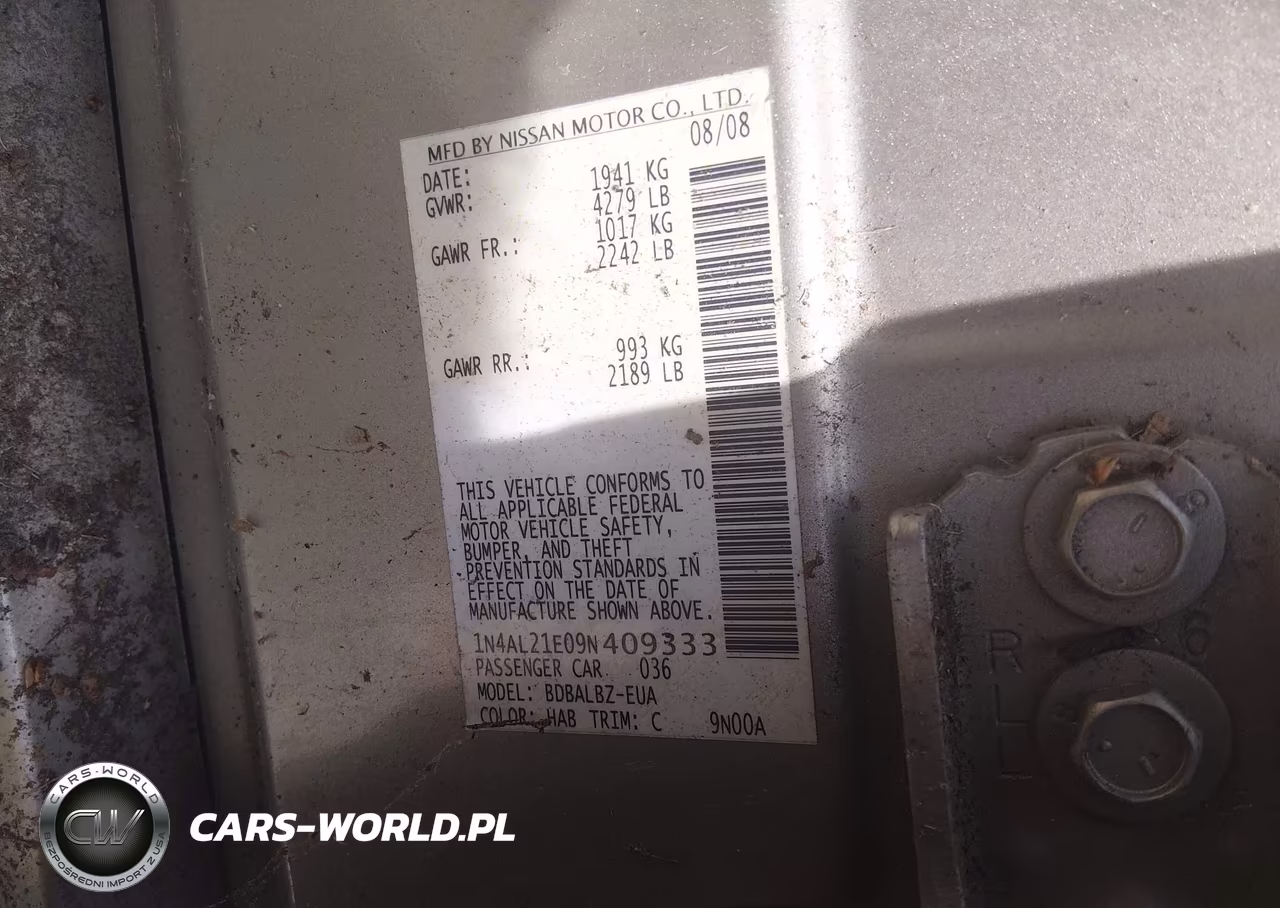 2009 Nissan Altima 2.5 S VIN:1N4AL21E09N409333 - 9