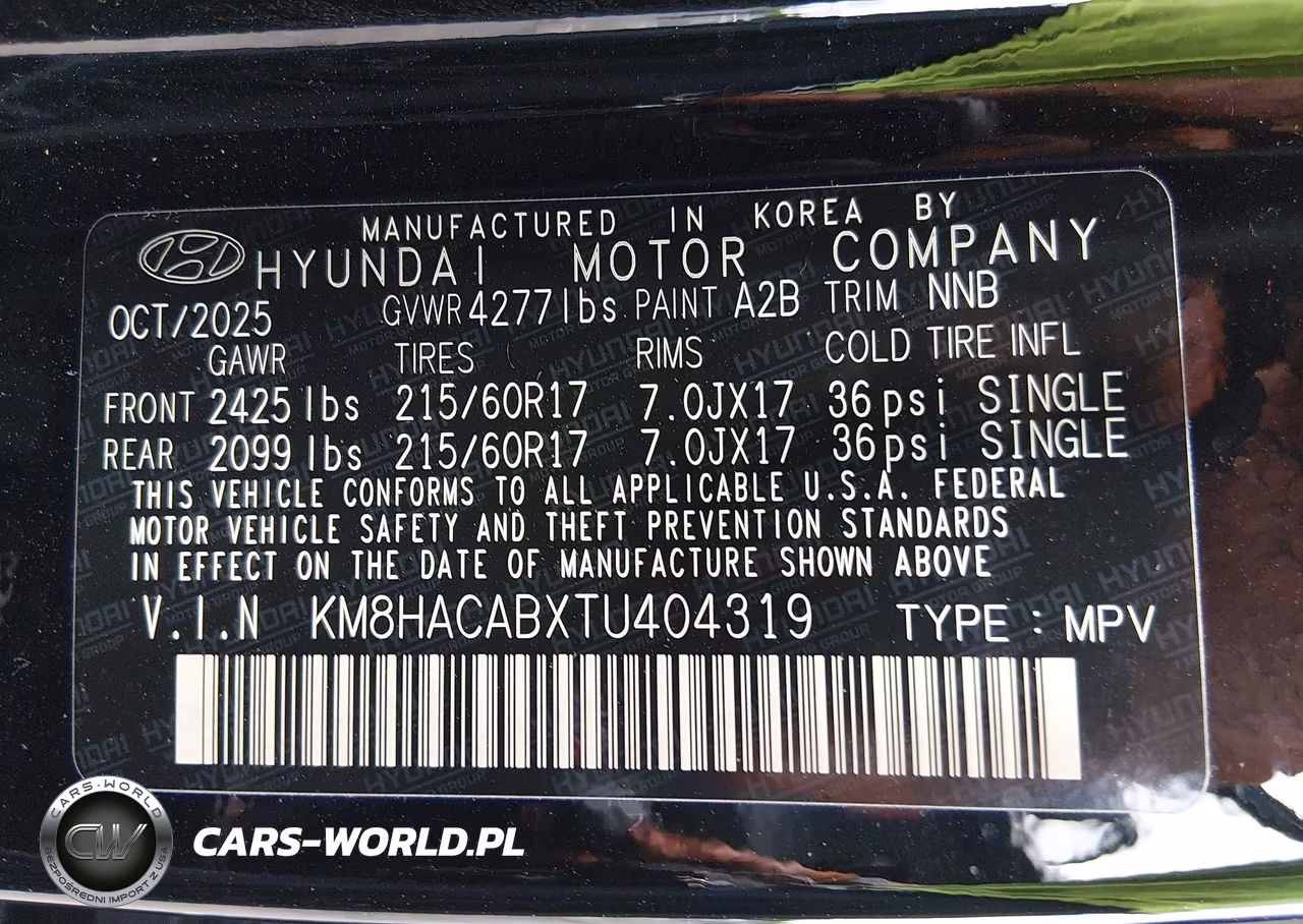 2026 Hyundai Kona Se VIN:KM8HACABXTU404319 - 9