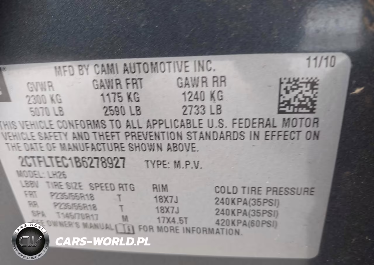 2011 GMC Terrain Sle-2 VIN:2CTFLTEC1B6278927 - 9