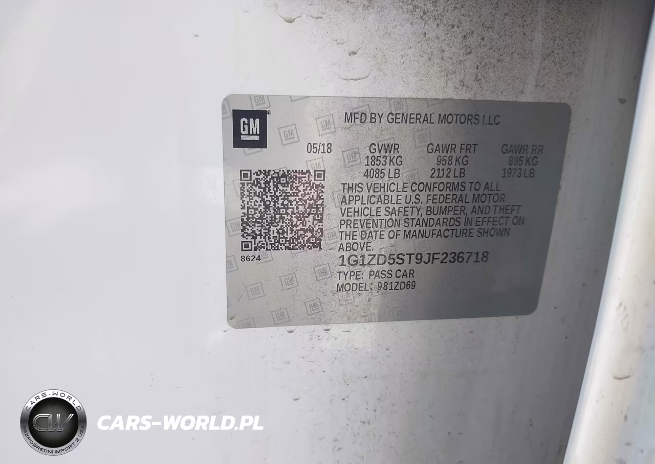 2018 Chevrolet Malibu Lt VIN:1G1ZD5ST9JF236718 - 9
