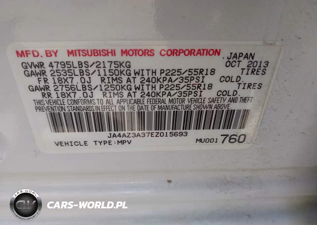 2014 Mitsubishi Outlander Se VIN:JA4AZ3A37EZ015693 - 9