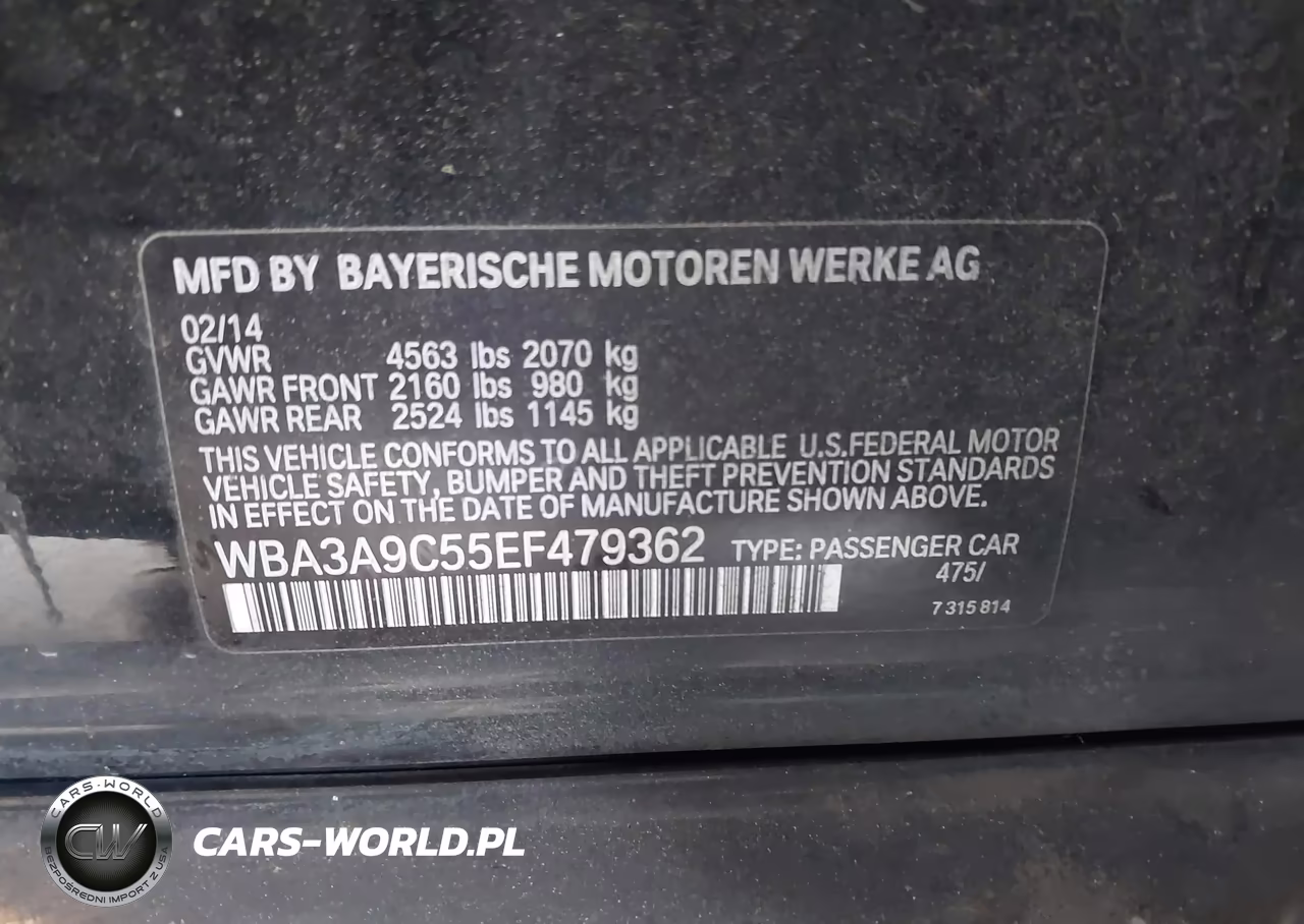 2014 BMW 335I VIN:WBA3A9C55EF479362 - 9