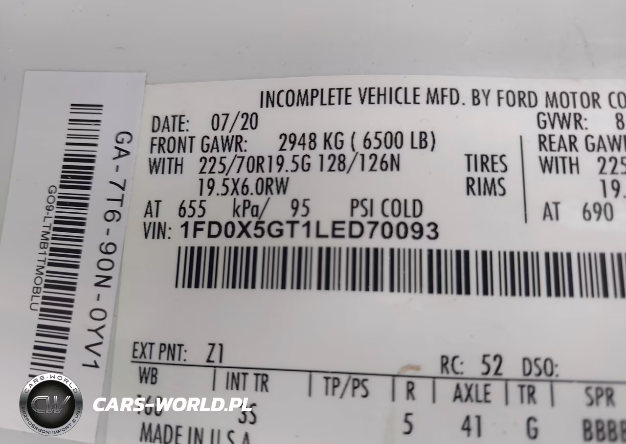 2020 Ford F-550 Chassis Xlt VIN:1FD0X5GT1LED70093 - 8