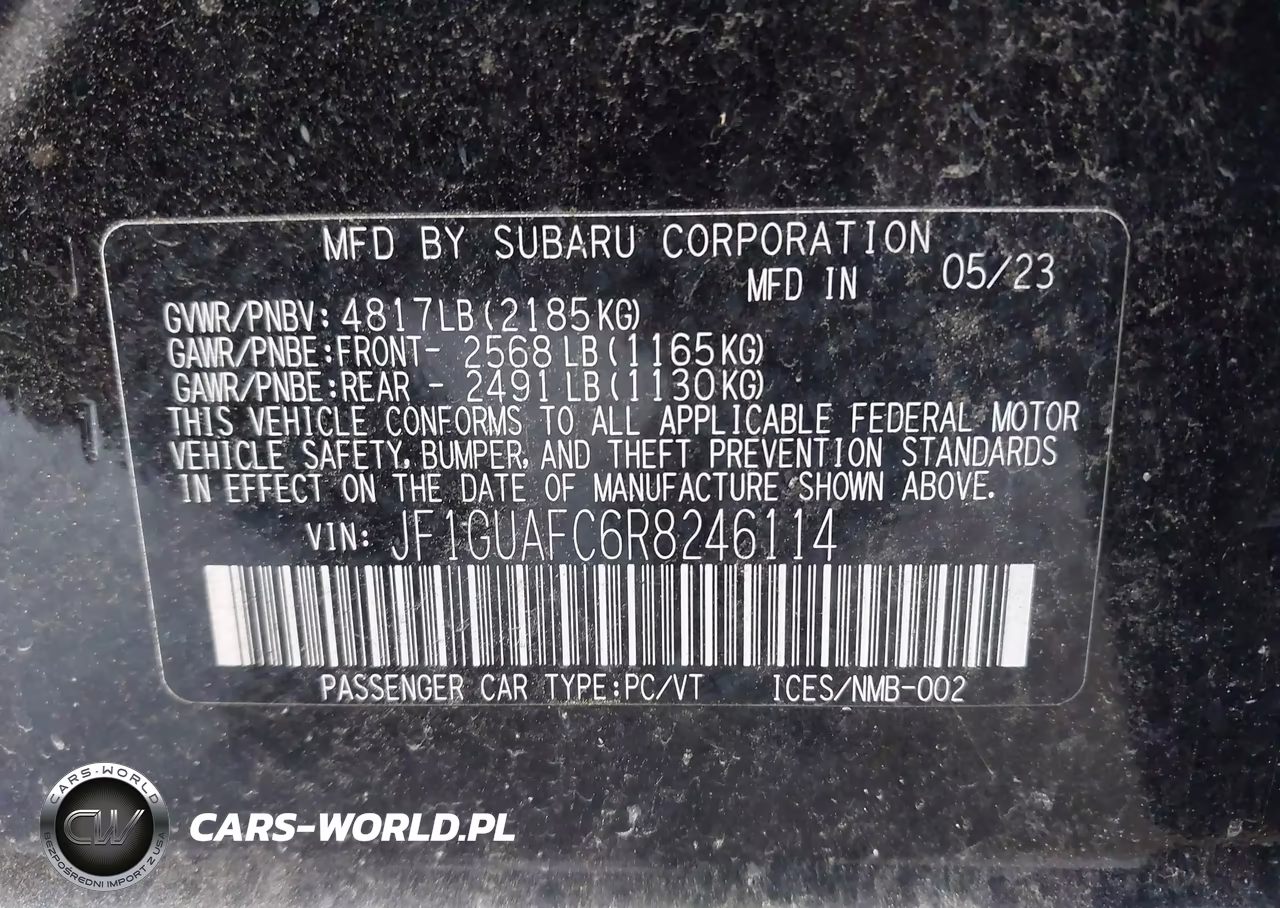 2024 Subaru Impreza Sport 5-Door VIN:JF1GUAFC6R8246114 - 9