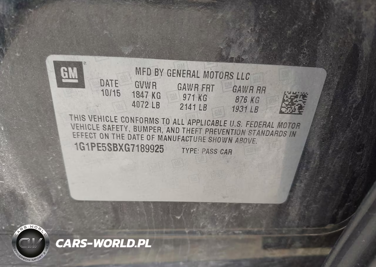 2016 Chevrolet Cruze Limited 1Lt Auto VIN:1G1PE5SBXG7189925 - 9