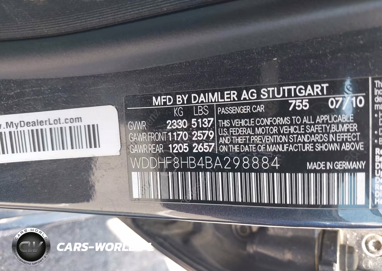 2011 Mercedes-Benz E 350 4Matic VIN:WDDHF8HB4BA298884 - 9