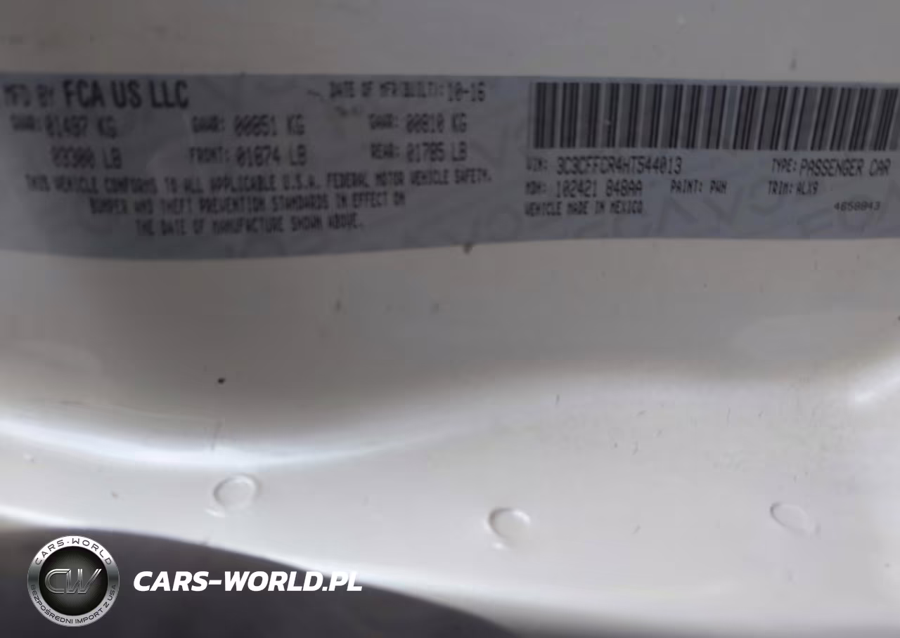 2017 Fiat 500 Lounge VIN:3C3CFFCR4HT544013 - 9