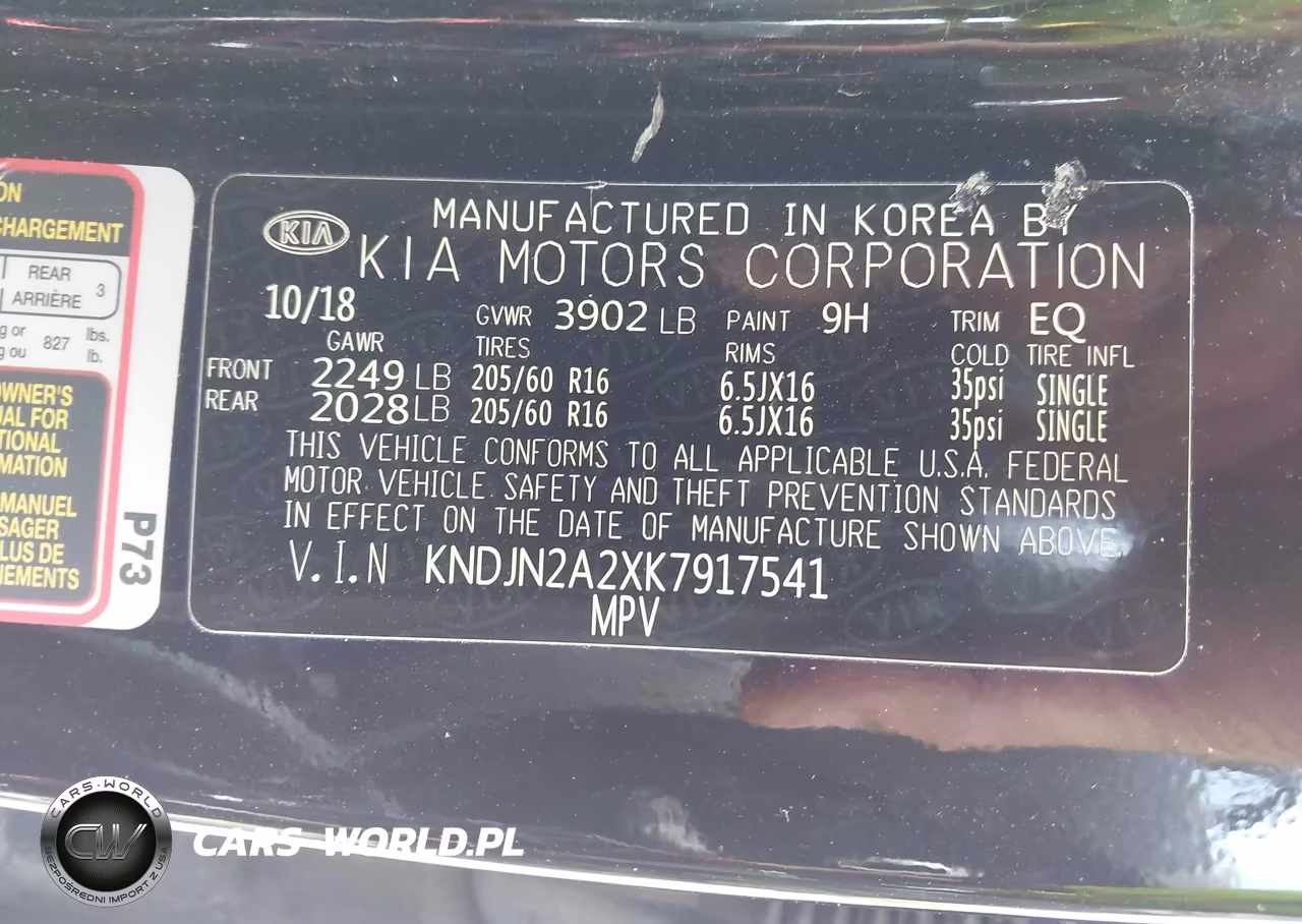 2019 Kia Soul VIN:KNDJN2A2XK7917541 - 9