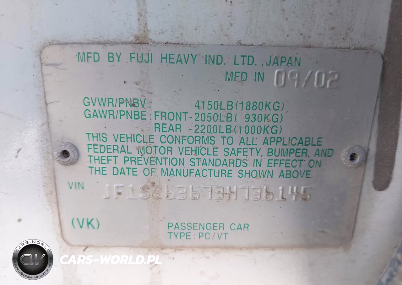 2003 Subaru Forester X VIN:JF1SG63673H736145 - 9