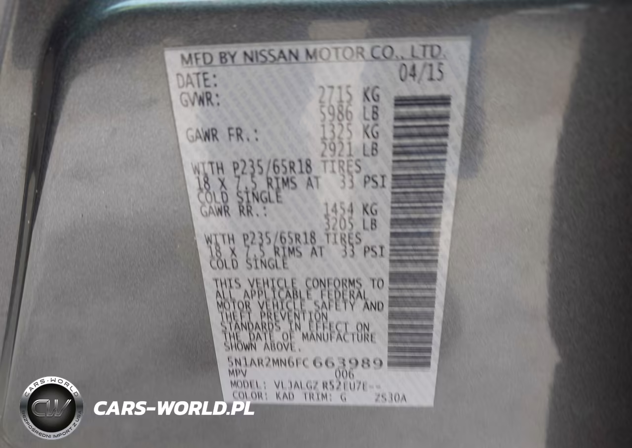 2015 Nissan Pathfinder Sl VIN:5N1AR2MN6FC663989 - 9