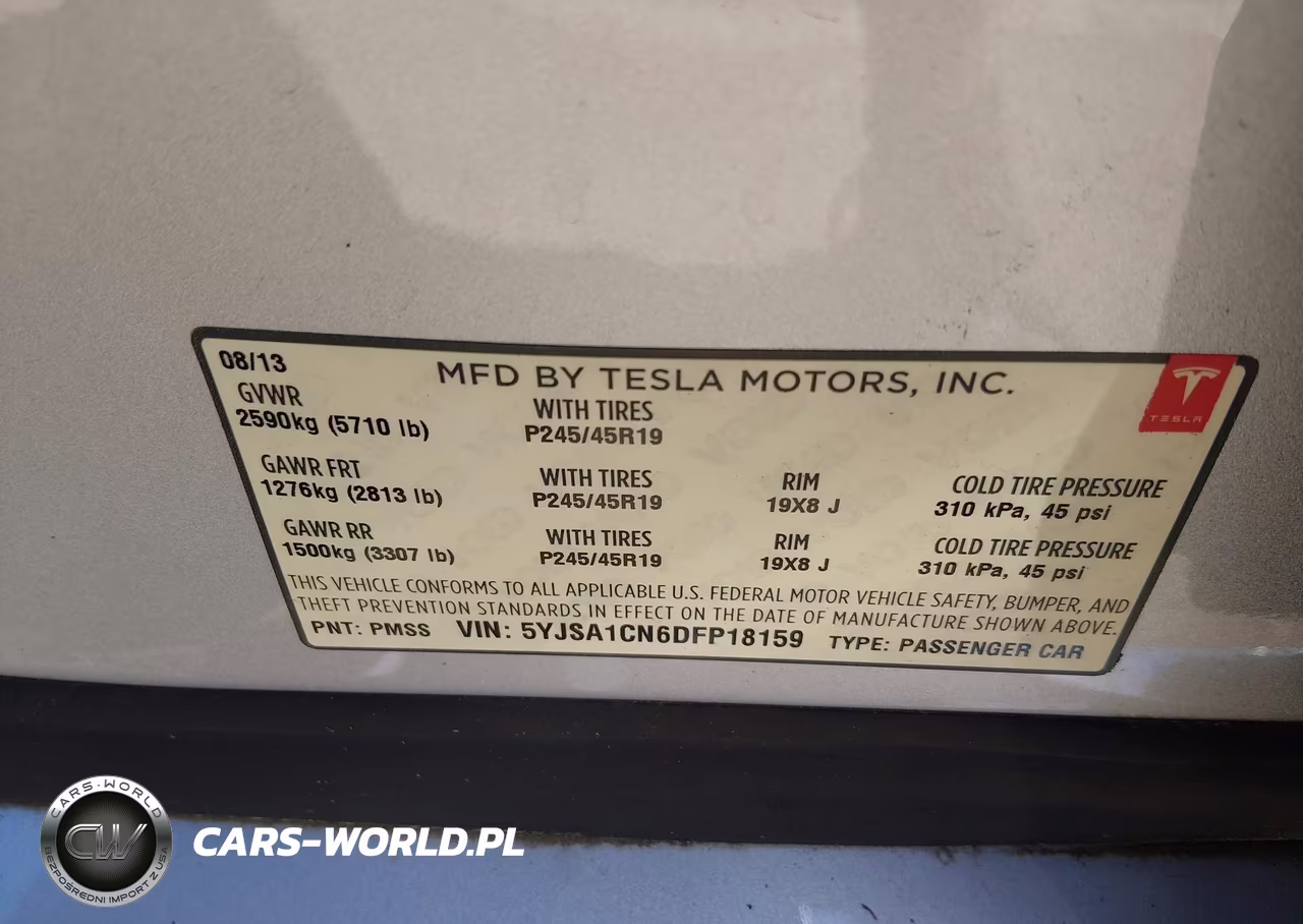 2013 Tesla Model S VIN:5YJSA1CN6DFP18159 - 9
