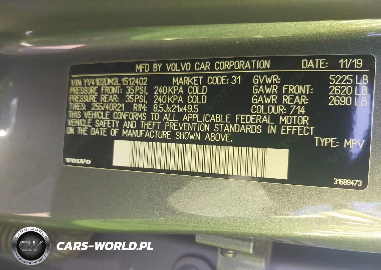 2020 Volvo Xc60 T5 R-Design VIN:YV4102DM2L1512402 - 9