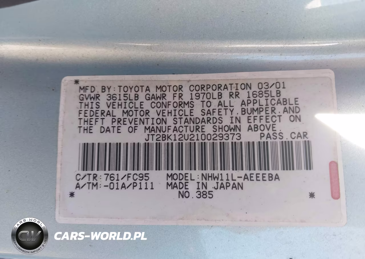 2001 Toyota Prius VIN:JT2BK12U210029373 - 9