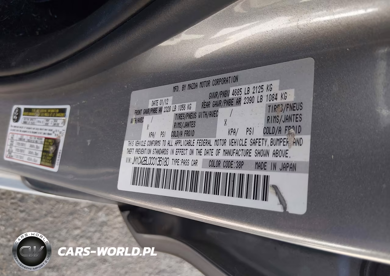 2012 Mazda Mazda5 Sport VIN:JM1CW2BL0C0136180 - 9