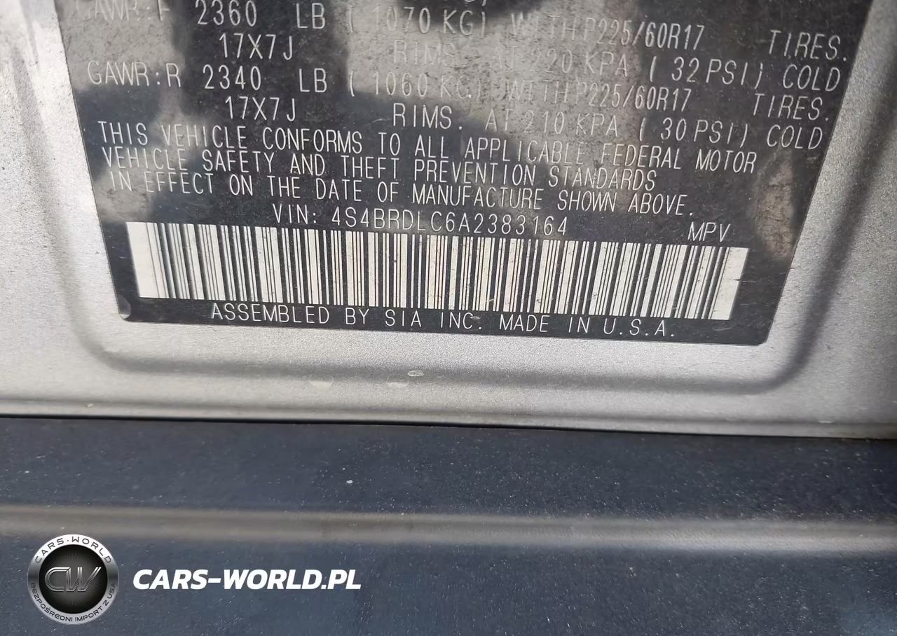 2010 Subaru Outback 3.6R Limited VIN:4S4BRDLC6A2383164 - 9