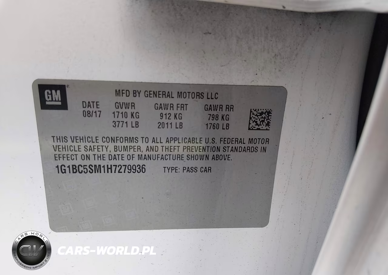 2017 Chevrolet Cruze Ls Auto VIN:1G1BC5SM1H7279936 - 9